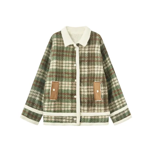 SOIE Зеленые Женские Бархатные Куртки