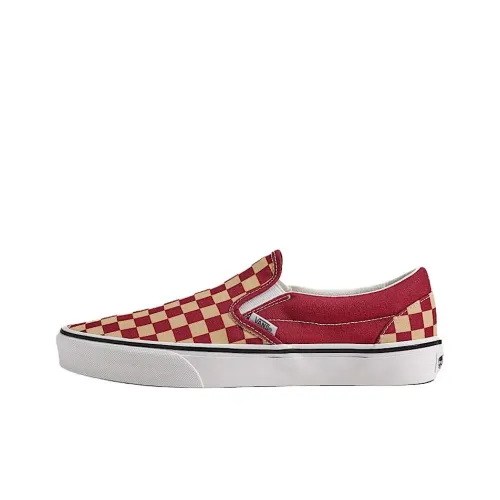 Vans CLASSIC Slip-On Скейтборд Кроссовки Унисекс Бордовый
