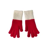 Перчатка для запястья, увеличенная длина, сенсорный экран, красный, бежевый, многоцветный