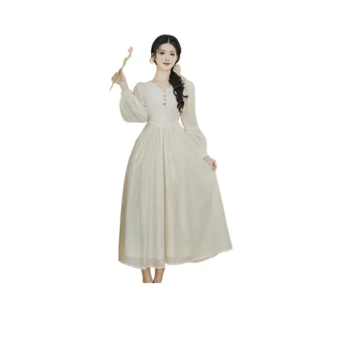 VENICEW Длинное платье с длинными рукавами женское