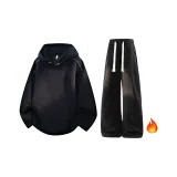 Черный флисовый топ + черные флисовые штаны