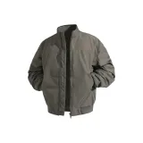 Роскошная уличная одежда, серый [термоизоляционный, теплый, пуховый, куртка с замком]