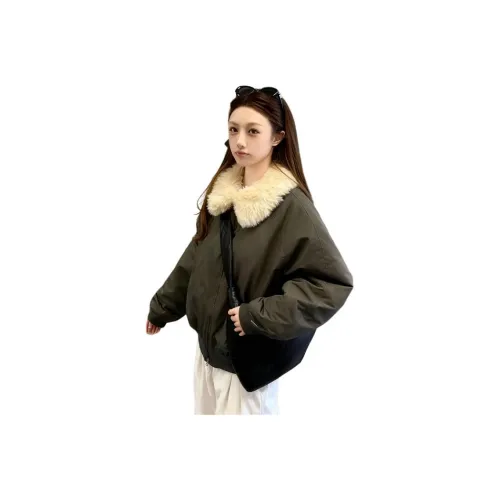 BRG Оливково-зеленый Женские пуховики