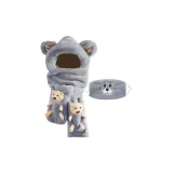 3D эффект Медведь-Серый + Маска для лица [Не медицинский]