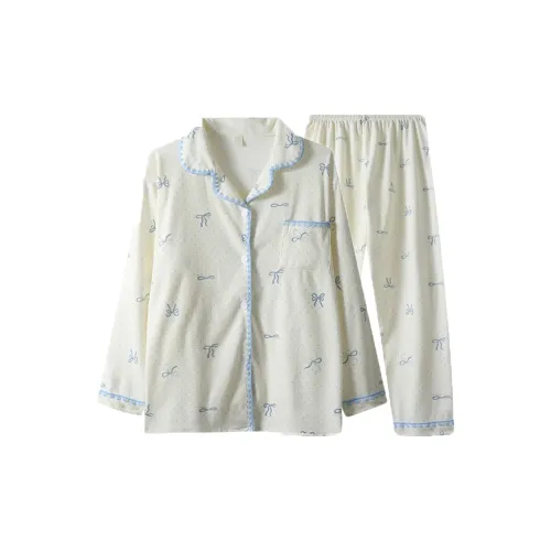 HANQIANNUO Осенне-зимняя пижама большой размер женский дралон