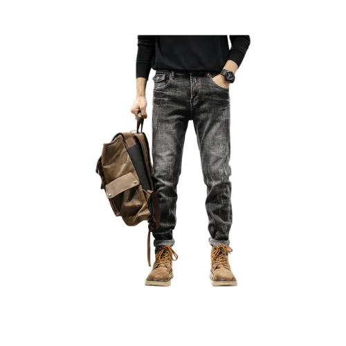 O THREE PARK Черный 911 Мужские Джинсы