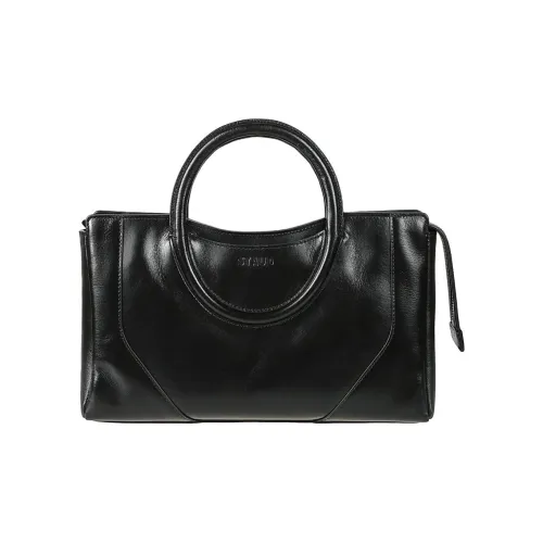 Staud MAUDE Коровья кожа Сумка Мини Женская Черная