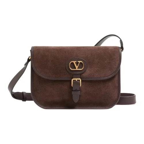Valentino Garavani Замша Коровья кожа Сумка через плечо Мужская Коричневая