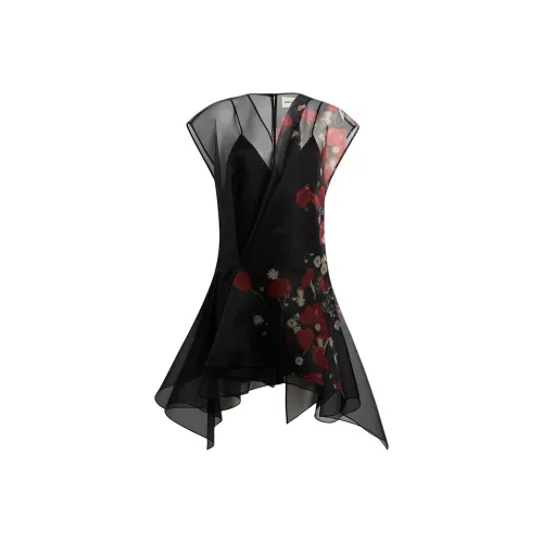 KHAITE SS26 Merith Платье Короткое с Короткими Рукавами Женское