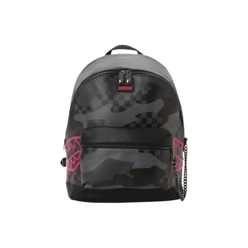 SPRAYGROUND Кожа Рюкзак Стандартный Унисекс Серый Черный