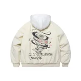 Хаки хлопковый пуховик