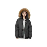 Черный хлопковый пуховик