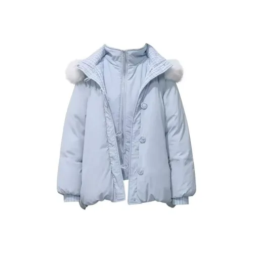 KKX Светло-синий Женский пуховик