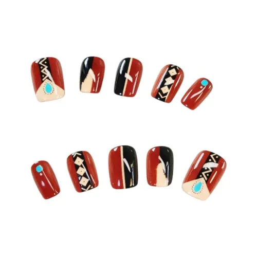 SHITIAN Тибетский стиль 4 Короткий Квадрат Черный Белый Однотонный