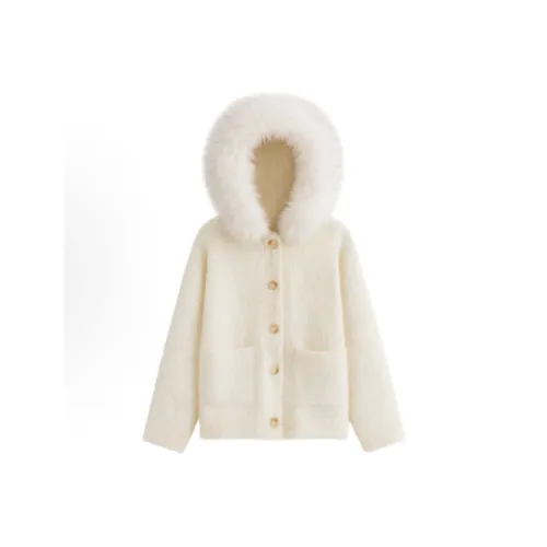 IUNOP Белый Женские Бархатные Куртки