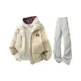 Абрикос + Светло-серые штаны