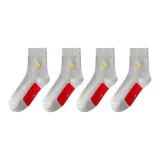 Носки Crew Light Gray Gold Horse 4 Pack [Подарочная коробка комплект]