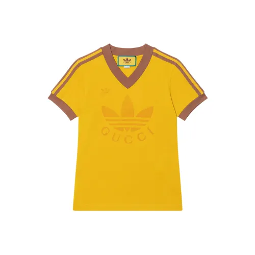 GUCCI X ADIDAS Originals T Рубашка Женская Желтая