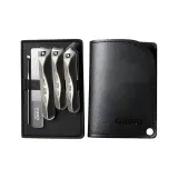 Джиндей День Красота |[INS Ультра Высокая Привлекательность] Пистолет Серый Ромб Спина Ножницы Одежда Наборы [Вращающийся Кожаный Чехол]