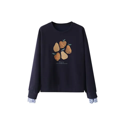 XIMENG Темно-синий синий женский свитшот