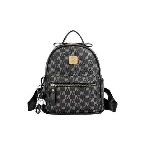 BOBIXIONG Полиуретан Синтетическая кожа Рюкзак Большой Женский Черный Экрю