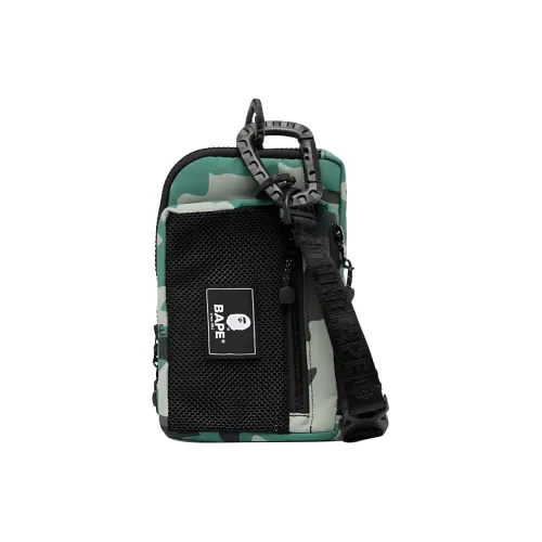 A BATHING APE Полиэстер Курьерская сумка Сумка через плечо Мужская Зеленая Многоцветная