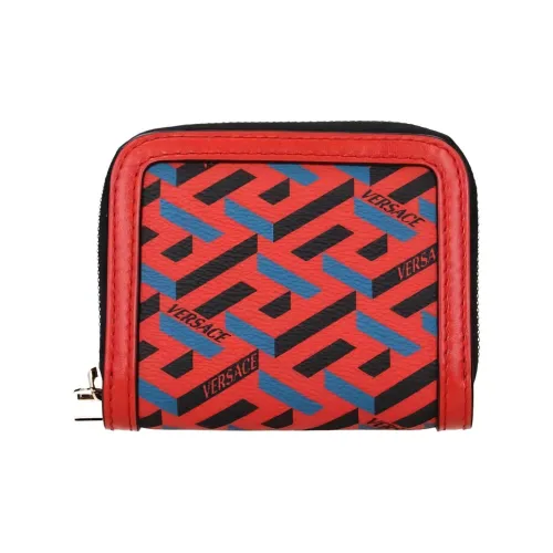 VERSACE Кожа Кошелек Женские Оранжевый и Королевский Синий