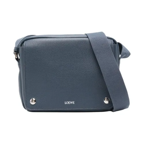 LOEWE Совместное издание Pebble Телячья кожа Сумка через плечо Сумка через плечо Мини Мужская Синяя