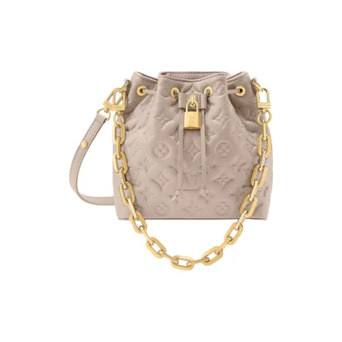 LOUIS VUITTON Coussin Овчина Сумка Сумка через плечо Женская Слоновой серый