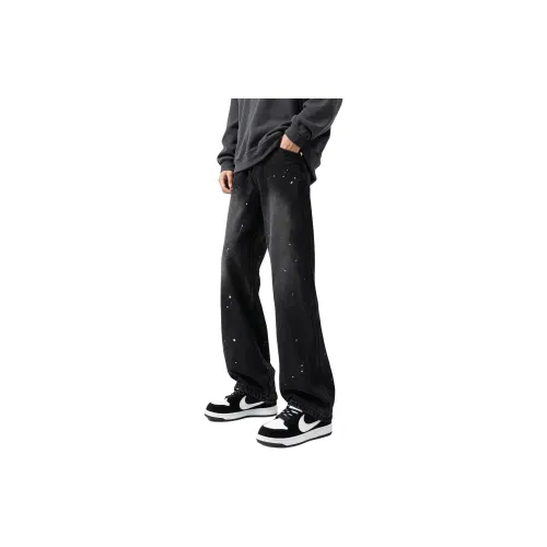 SNOOPY Черный Унисекс Джинсы