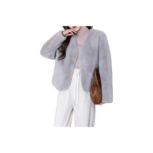 Tonlion Светло-серый Женские меховые изделия