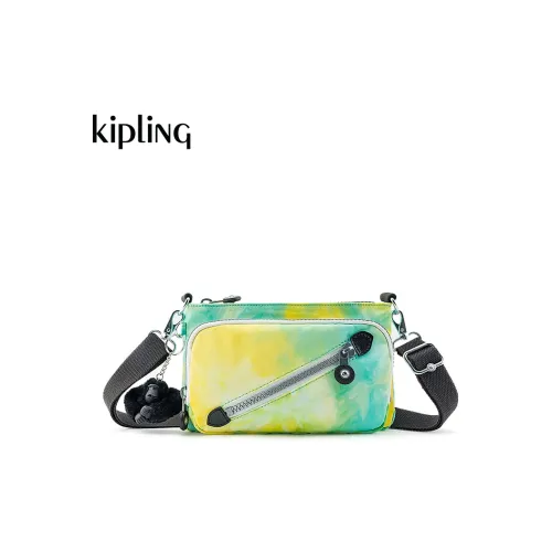 Kipling Полиэстер Плечевая сумка Унисекс Желтый Зеленый Tie Dye