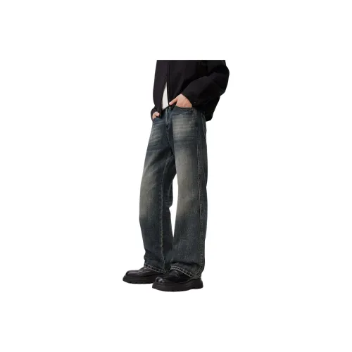 WPOOLL Винтажные синие унисекс джинсы