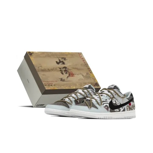 Nike Dunk Скейтборд Кроссовки Низкие Коричневый Коричневый Белый Мужской