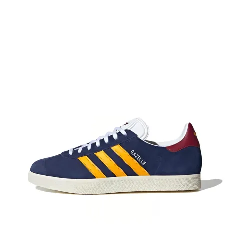 Adidas Originals Gazelle Износостойкий и Легкий Низкий Топ Кроссовки для скейтбординга Мужские Синие Желтые