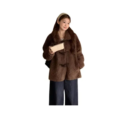 COHX Коричневый Женские Меховые изделия