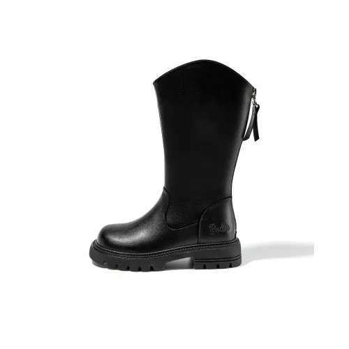 Барби Детские кожаные сапоги Черный Kids