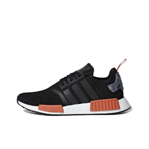Adidas Originals NMD_R1 Slip-resistant Low Top Повседневная обувь Унисекс Черный Оранжевый