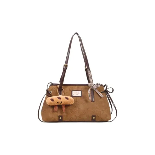 DIFFERENT FACES ПУ (полиуретан) Сумка через плечо Стандартная Женская Коричневая