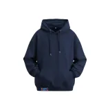 Темно-синий синий с флисовой подкладкой [универсальный худи]