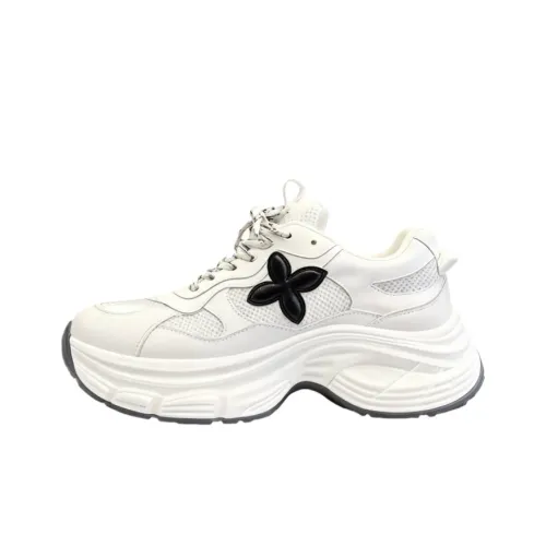 PARK DANCE Низкий топ массивные кроссовки женские экрю