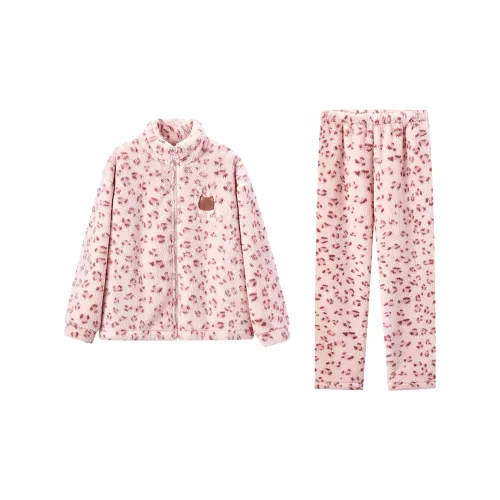 PJOCLOCK Леопардовый принт Mimi Женские Пижамные комплекты