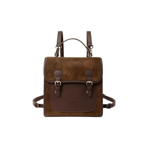 teenmix Рюкзак из синтетической кожи с коровьей кожей женский коричневый черный