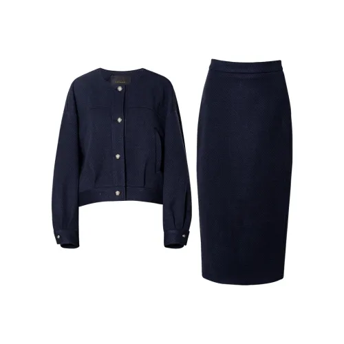 ROEYSHOUSE Темно-синий женский комплект с юбкой