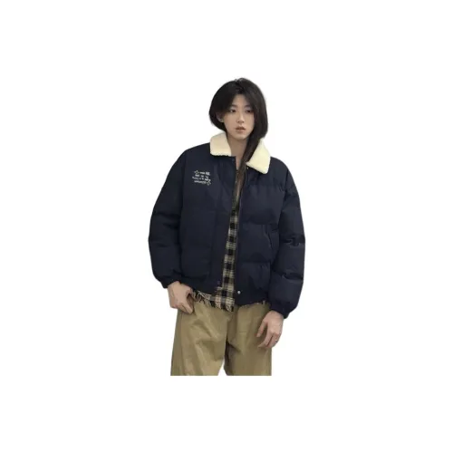 GUOZHEN Темно-синий синий женский пуховик