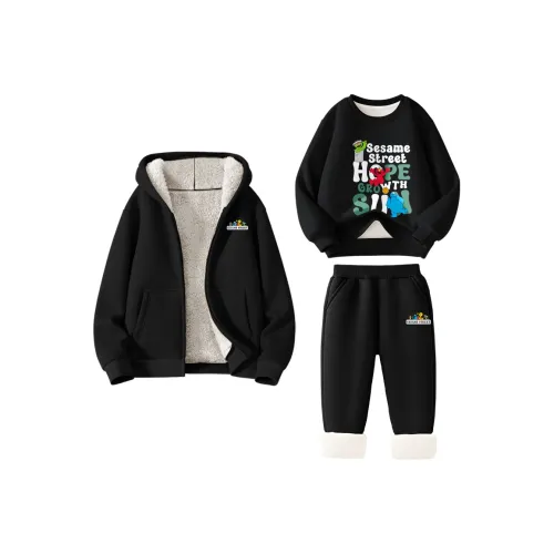 Улица Сезам Повседневная Спортивная Одежда Трехкомпонентный Комплект Подростки