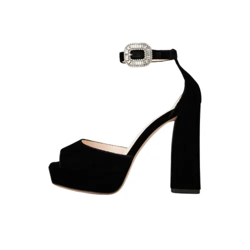 Roger Vivier One Sandals with Strap 12cm Women's Black