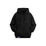 Черный с флисовой подкладкой универсальный худи