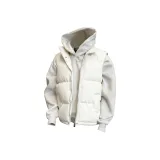 Жилет цвета экрю + белый и серый худи и свитшоты с флисовой подкладкой