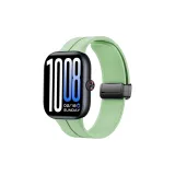 Эксклюзивный - Светло-зеленый [Магнитная складная застежка, силиконовый ремешок] Черная застежка